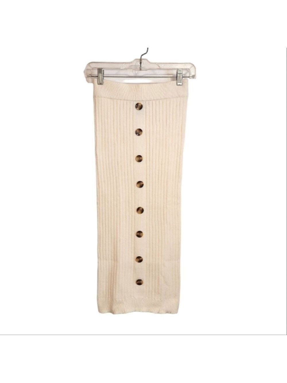 Forever 21 Beige Sweater Bodycon Maxi Skirt Small